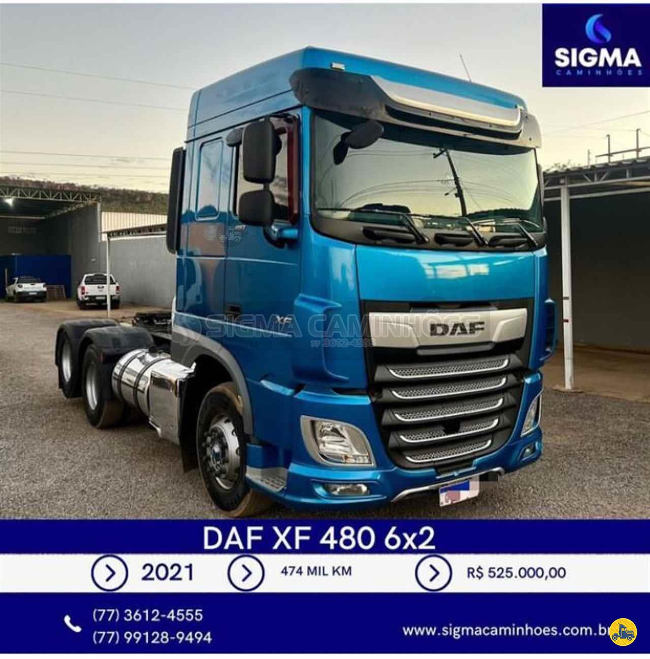 CAMINHAO DAF DAF XF 480 Cavalo Mecânico Cavalo 6x2 Sigma Caminhões BARREIRAS BAHIA BA